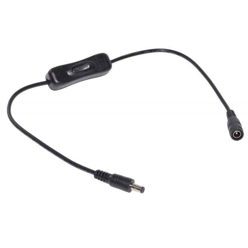 DC Cable 2.1x5.5mm, with Switch, 50cm