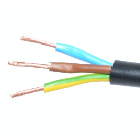 Electric Cable 3x2.5mm, MYYM, Stranded (Black), 100m Roll
