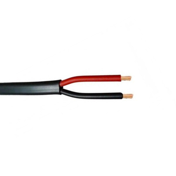 Flat Electrical Cable, Black, 2X0.75mm, MYYUP, 100m Roll