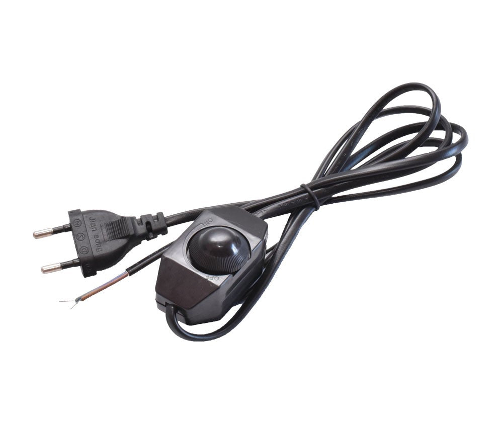 Black Cable with Plug and Dimmer 1.5m*2*0.5mm²