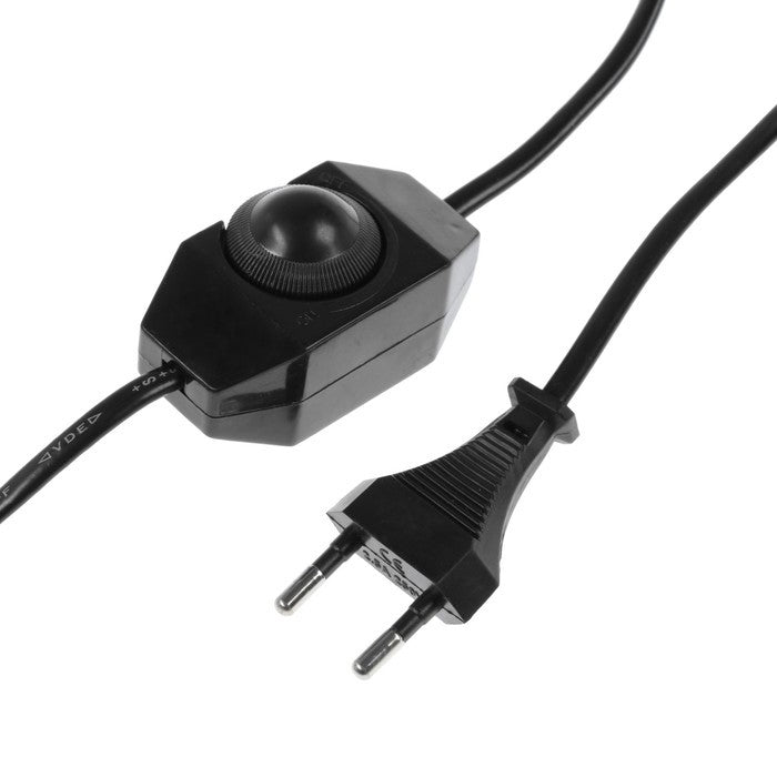 Black Cable with Plug and Dimmer 1.5m*2*0.5mm²