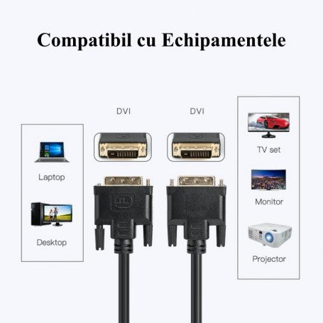 DVI-D 24+1 Male to DVI-D 24+1 Male Video Cable 3m