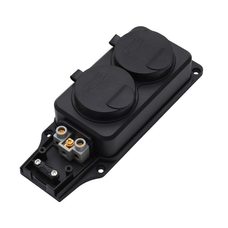 2-Socket Extension Lead Head with Rubber Cover, 3500W