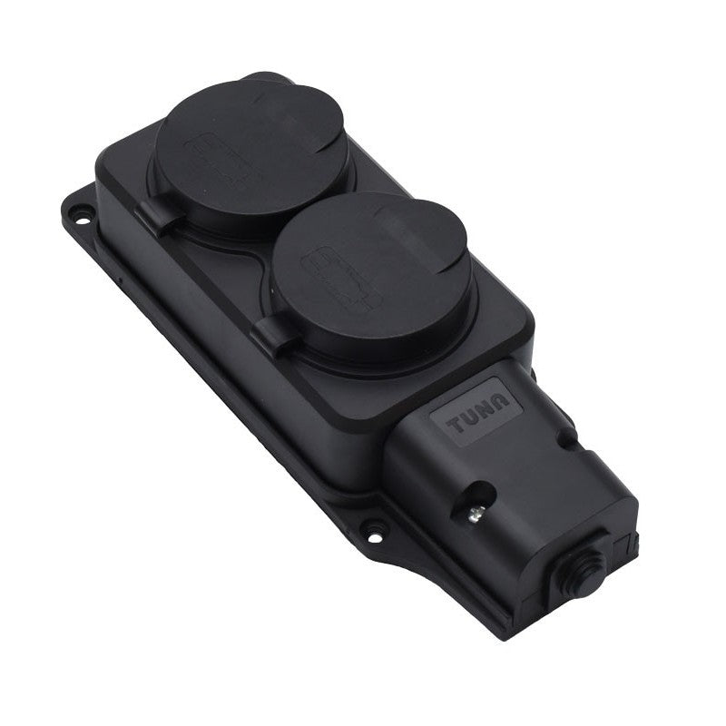 2-Socket Extension Lead Head with Rubber Cover, 3500W