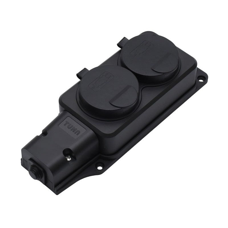 2-Socket Extension Lead Head with Rubber Cover, 3500W
