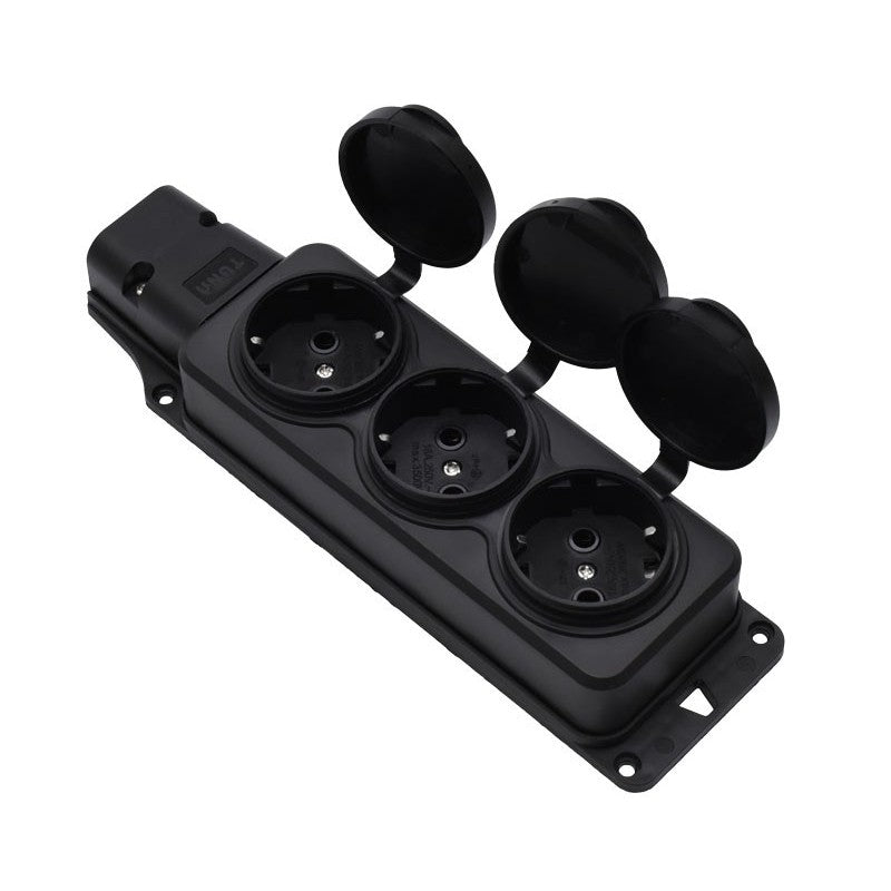 3-Way Power Strip Head with Rubber Cover, 3500W