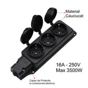 3-Way Power Strip Head with Rubber Cover, 3500W