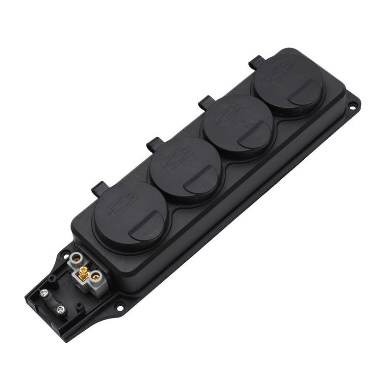 4-Socket Extension Cord Head with Rubber Cover, 3500W