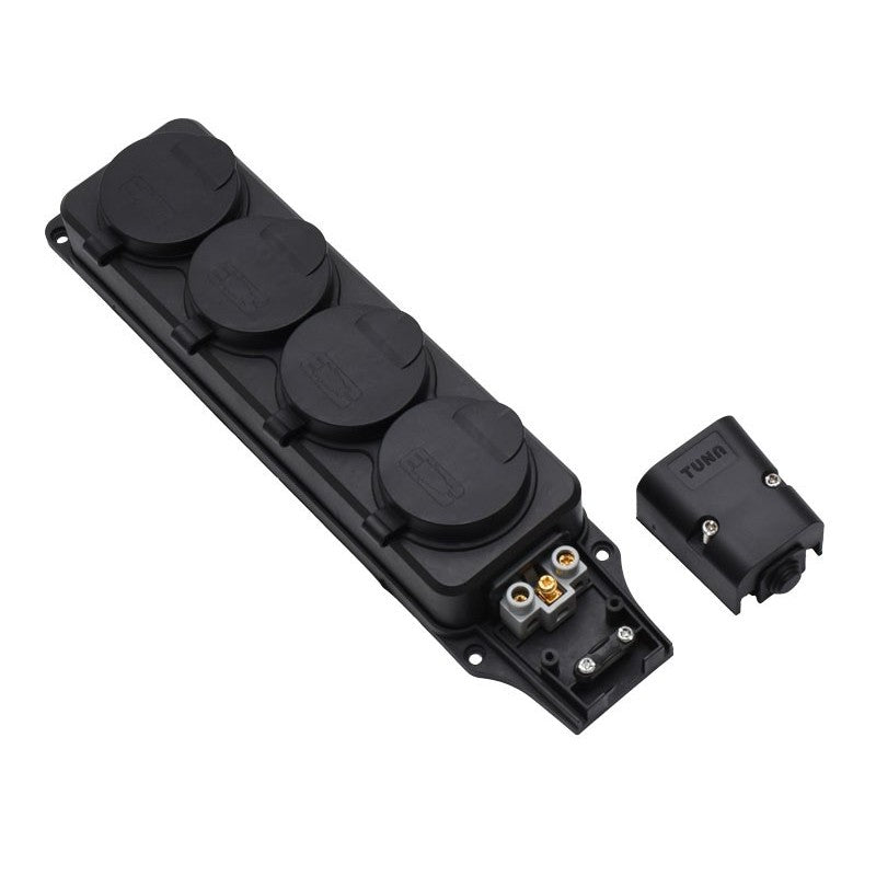 4-Socket Extension Cord Head with Rubber Cover, 3500W