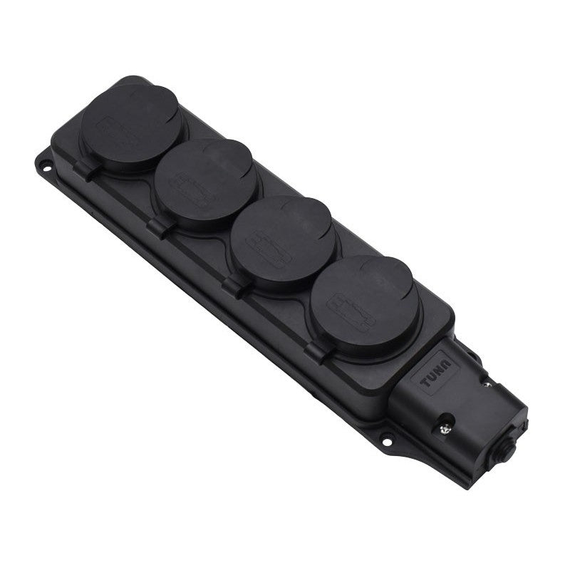 4-Socket Extension Cord Head with Rubber Cover, 3500W