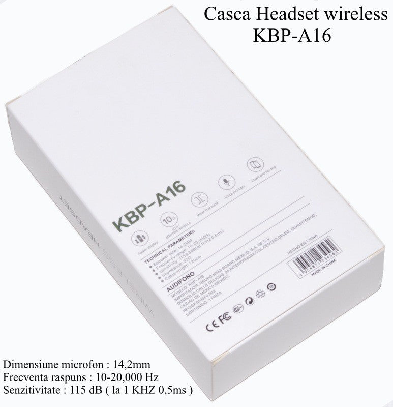 Headset Wireless Bluetooth - KBP-A16