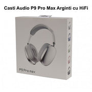 P9 Pro Max WiFi Headphones with Bluetooth 5.3 / White-Silver