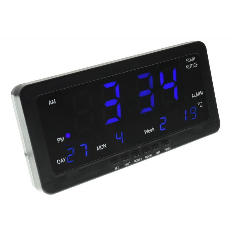 Blue LED Digital Alarm Clock