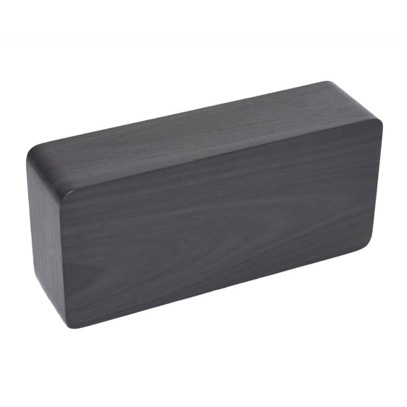 Black Wooden Digital Clock with White LED