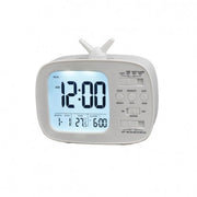 GH-180 White Digital Retro TV Clock