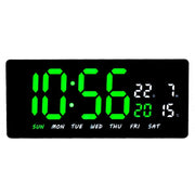 Green-White LED Clock JH-3604 / Alarm, Calendar, Temperature
