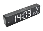 DS-6625 Black Digital Clock with White LED
