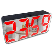 Digital Mirror Clock, Red LED, Alarm