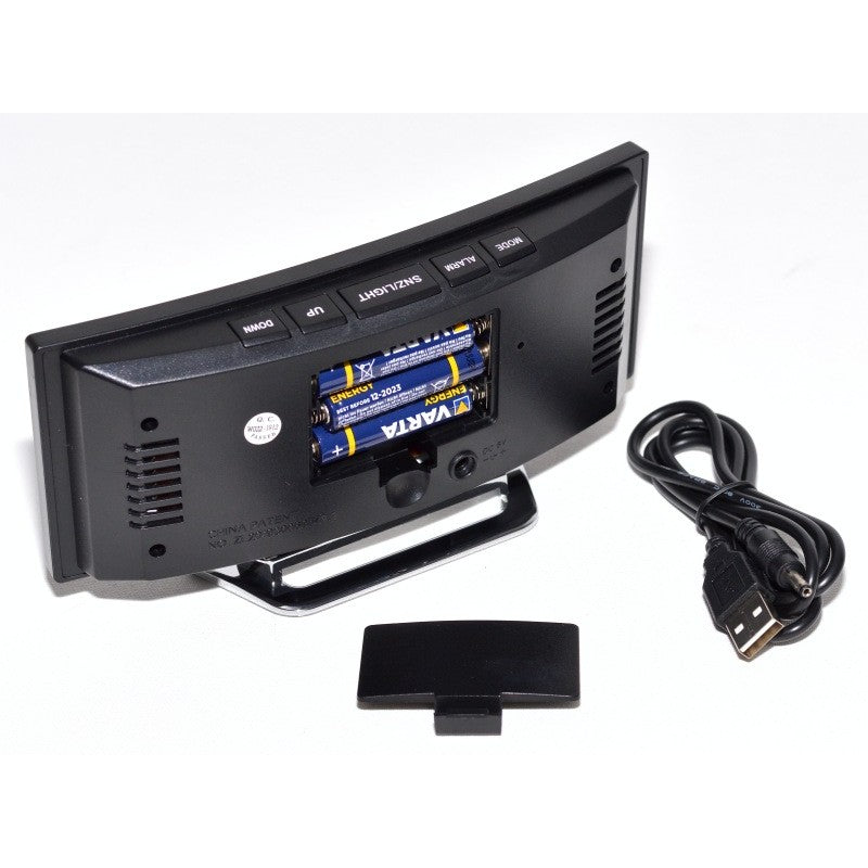 DT-6507 Clock White LED LCD Mirror