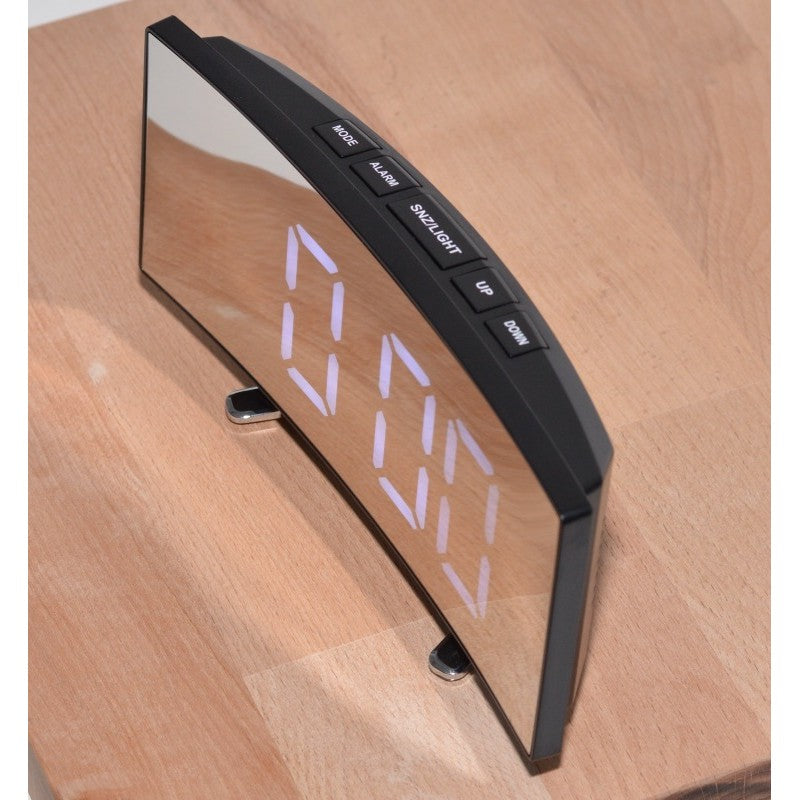 DT-6507 Clock White LED LCD Mirror
