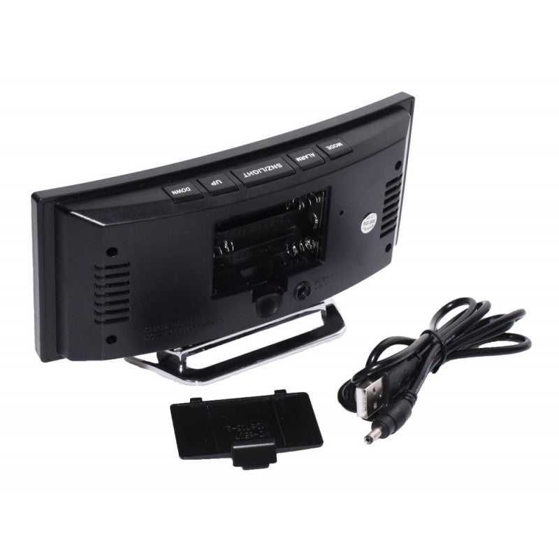 DT-6507 Clock Red LED LCD Mirror Type