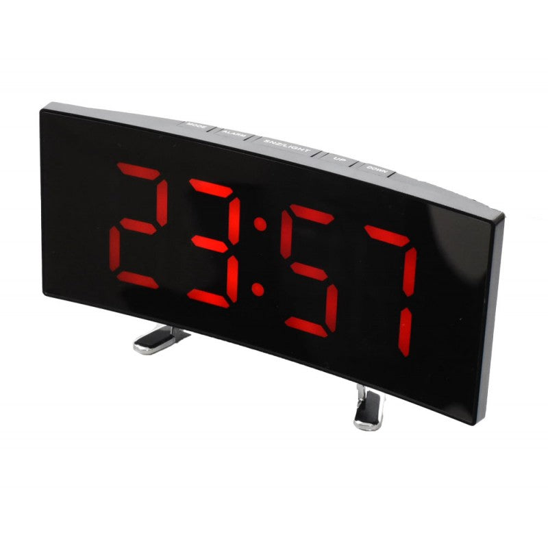 DT-6507 Clock Red LED LCD Mirror Type