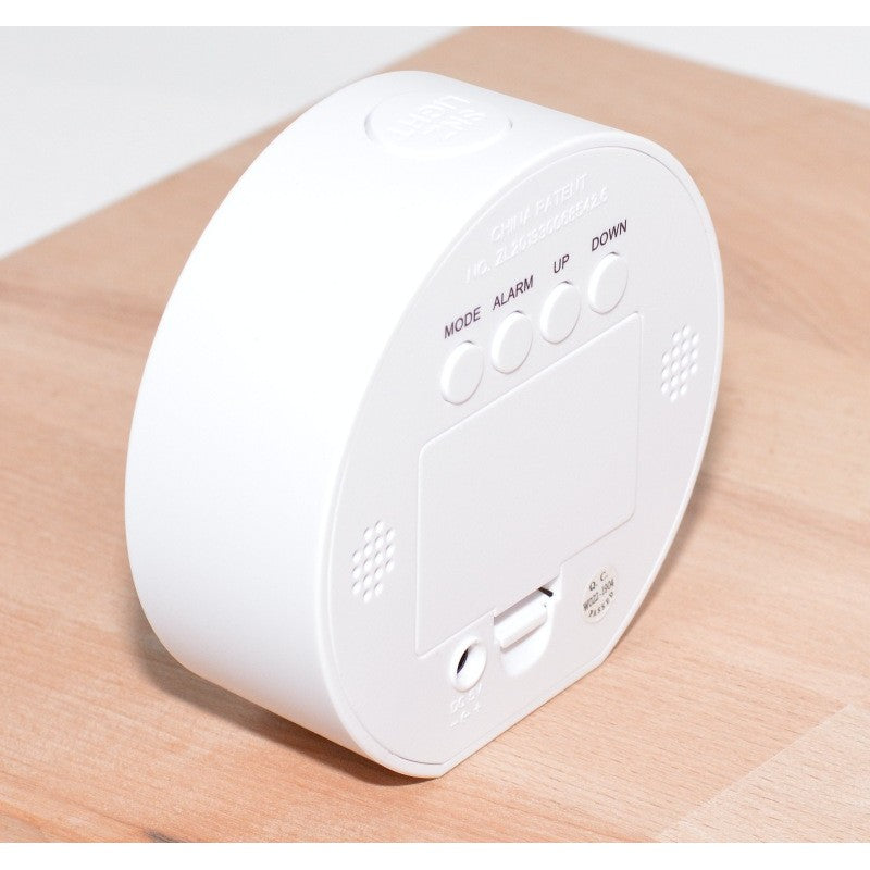 Digital Round Clock, Modern, White LED