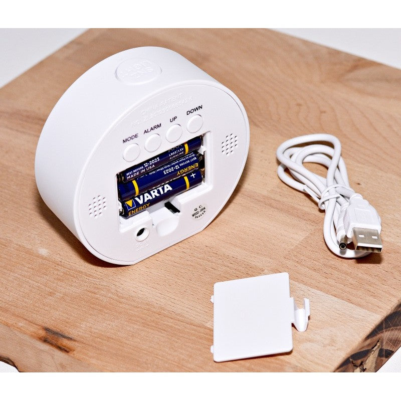 Digital Round Clock, Modern, White LED