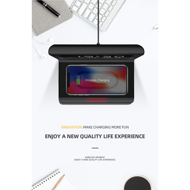 Black Clock Wireless Charging and Data
