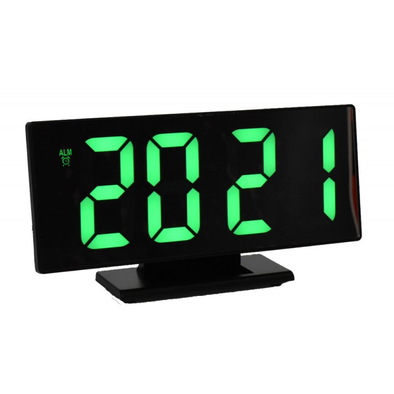 Modern Clock with Green LED and Alarm