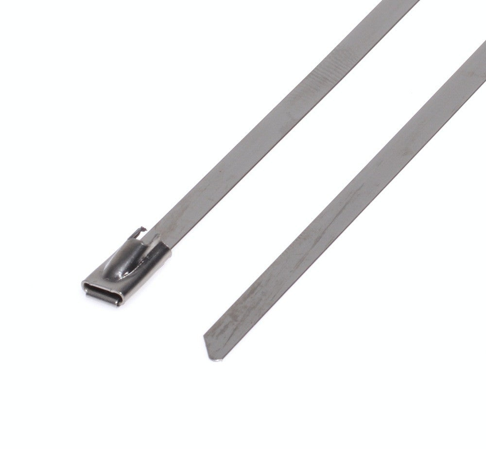 Set of 20 x Stainless Steel Cable Ties, 4.6 x 250mm, Grey