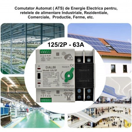 Automatic Photovoltaic Transfer Switch - ATS 125/2P - 63A
