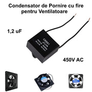 Motor Start Capacitor with Wires / 1.2µF 450V