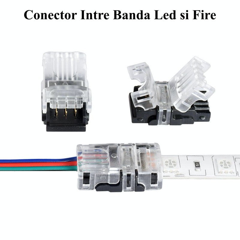 LED Strip Connector 10mm, 3-Pin, 3-Wire