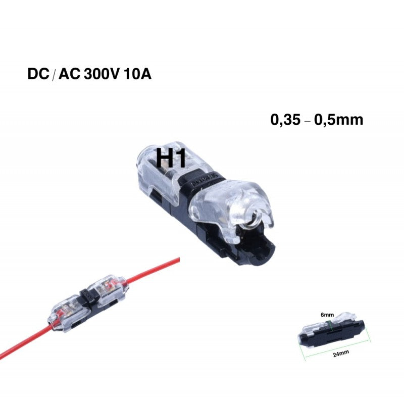 H1 Cable Connector with Lock 300V-10A