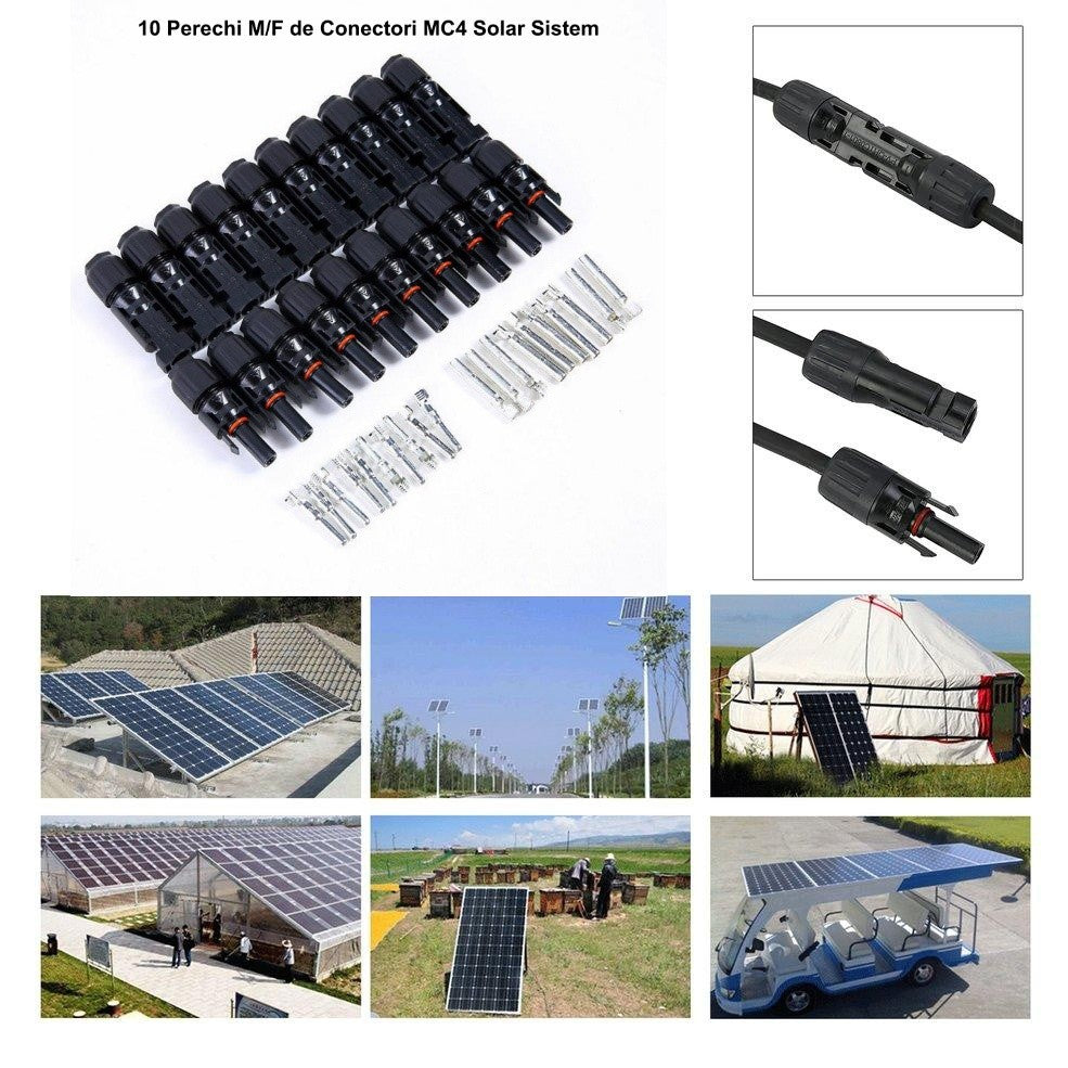 MC4 Connector for Photovoltaic Solar System, 10 pcs Kit, F/M Set