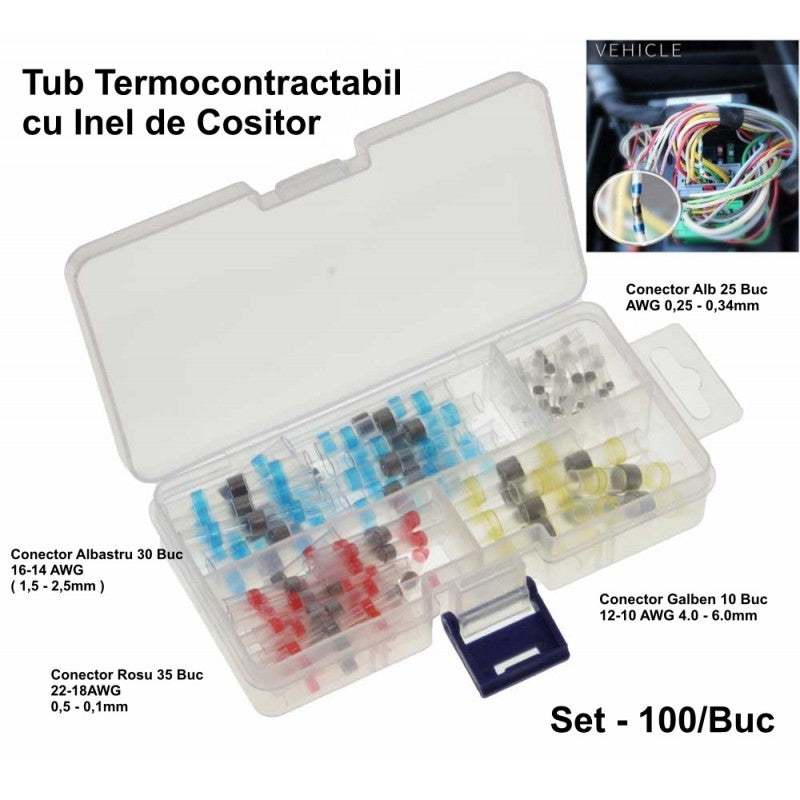 Ring Terminal Solder Connectors 100Pcs/Set