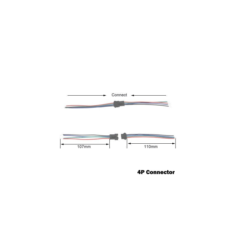 Female - Male Connectors 4 Wires