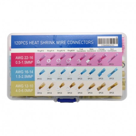 Waterproof Heat Shrink Wire Connectors AWG / 120pcs/Set
