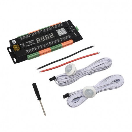Controler LED scara cu 2 senzori PIR inclusi, cablu de alimentare si surubelnita, 32 canale Bluetooth