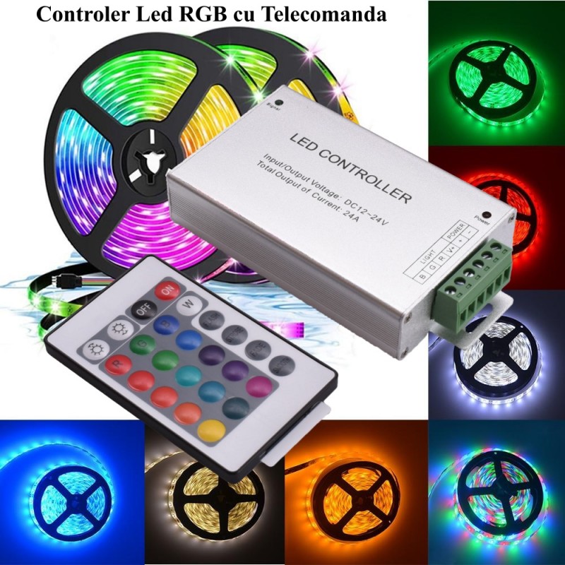 RGB LED Controller 12-24V Metal 24 Keys
