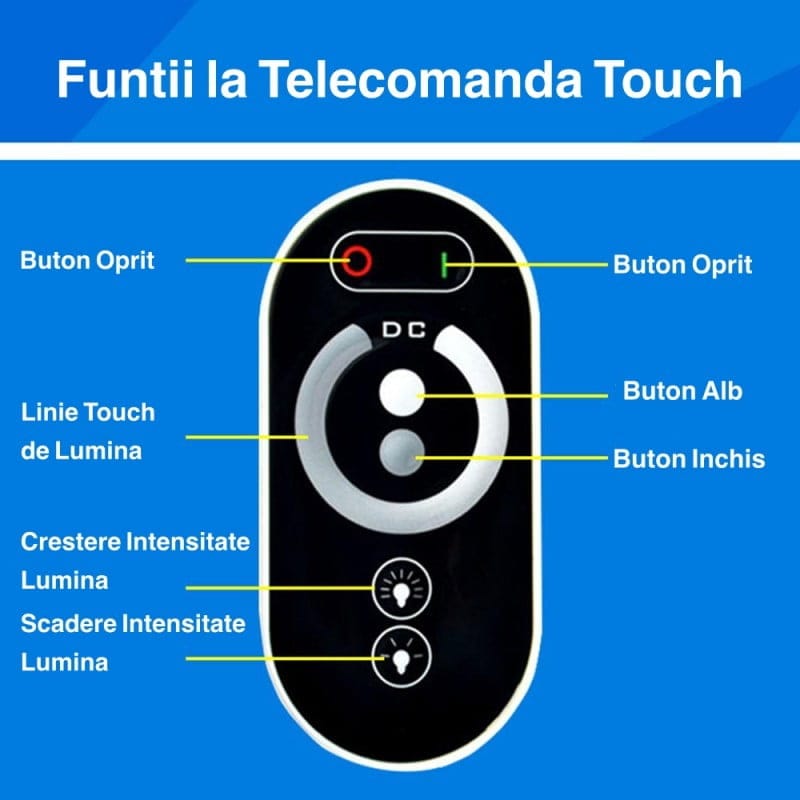 Monochrome LED Controller, Touch, 12V/24V