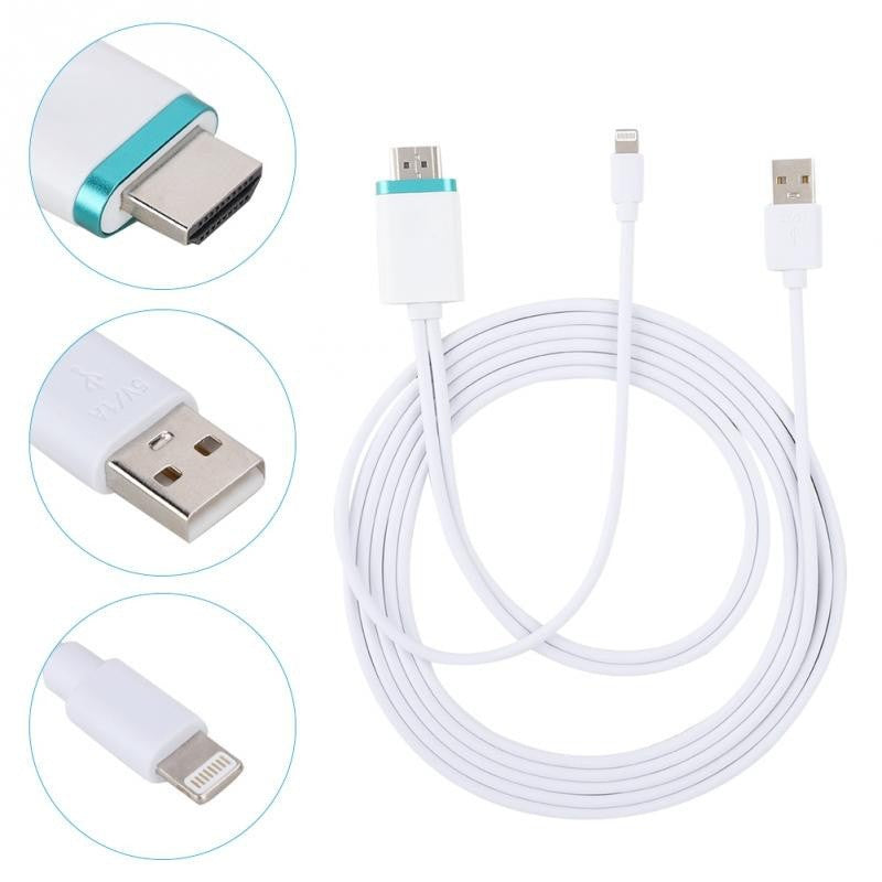 MHL Cable KIT Converter iPhone HDTV Video 1920x1080, 30p