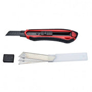 Professional Ergonomic Cutter with 18mm Black Blade and Spare