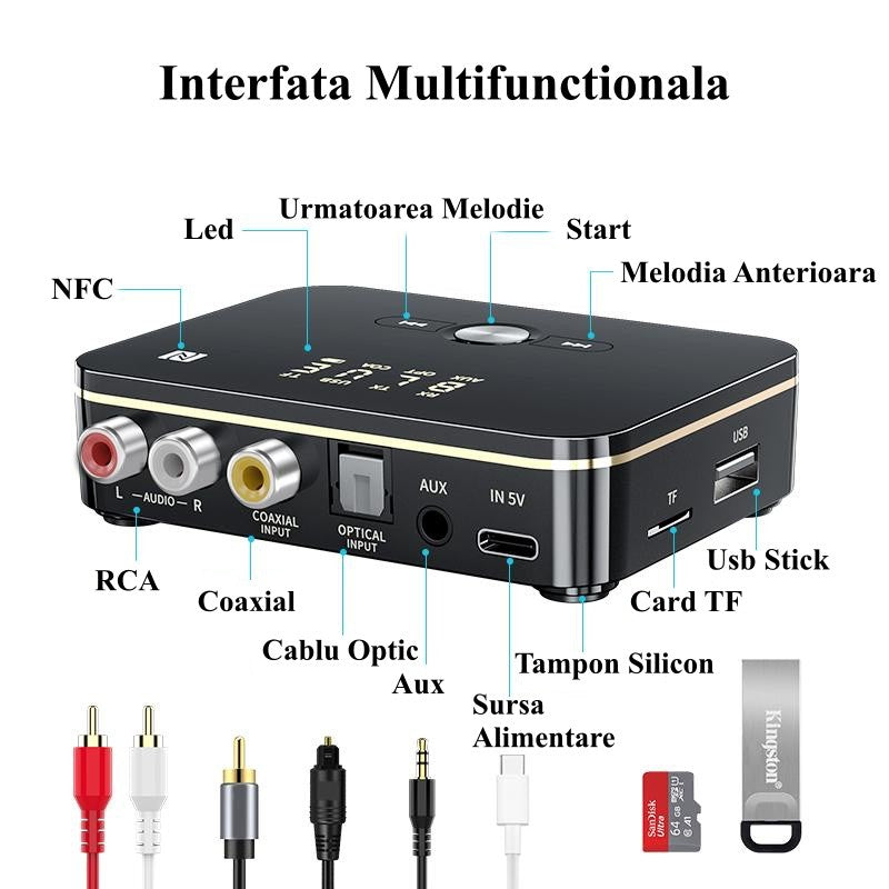 Smart Digital Audio Converter, NFC M8, Wireless, Bluetooth 5.0, RX / TX