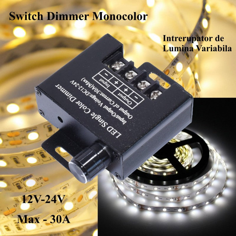 Single Color LED Dimmer 12-24V/30A