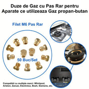 Gas Nozzles, M6 Fine Thread - Ø 1.10 mm, 50pcs/set