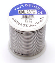 Solder Wire with Paste, 500g - 1.5mm, SN60/PB40