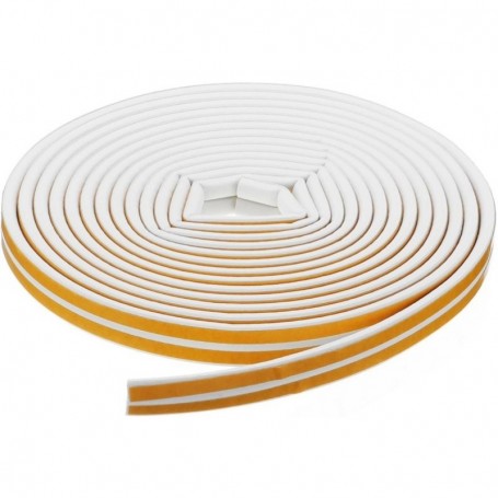 Self-Adhesive White Sealing Strip - Windows / Doors - 10m/Roll