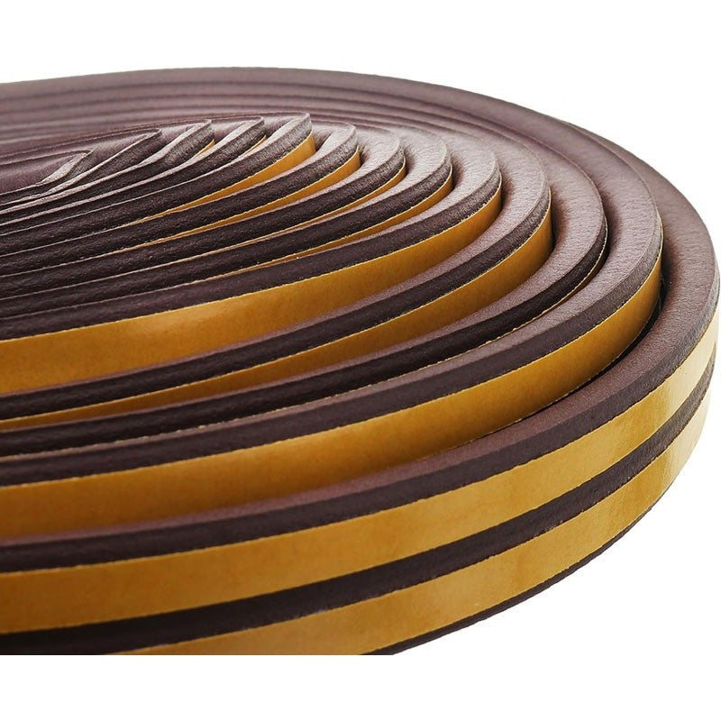 Brown Self-Adhesive Seal Strip - Windows / Doors - 10m/Roll